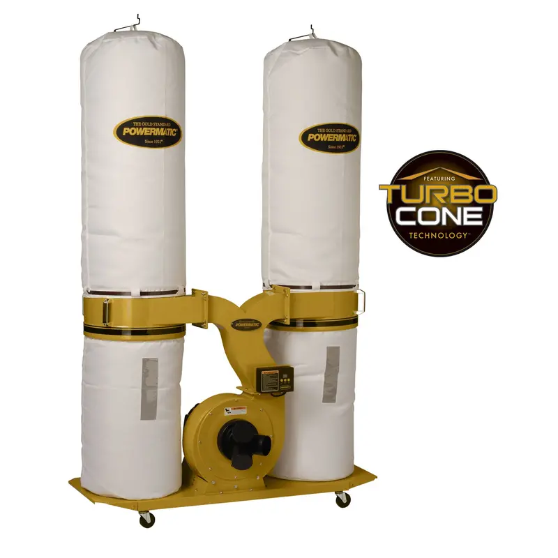 TurboCone Dust Collector – 3 HP, Single-Phase, 230V with 30-Micron Bag Filter (PM1900TX-BK1)