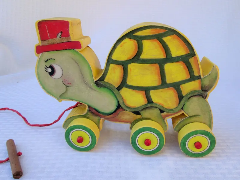 Turtle Pull Toy – Scroll Saw Woodworking Pattern & Layout Diagram