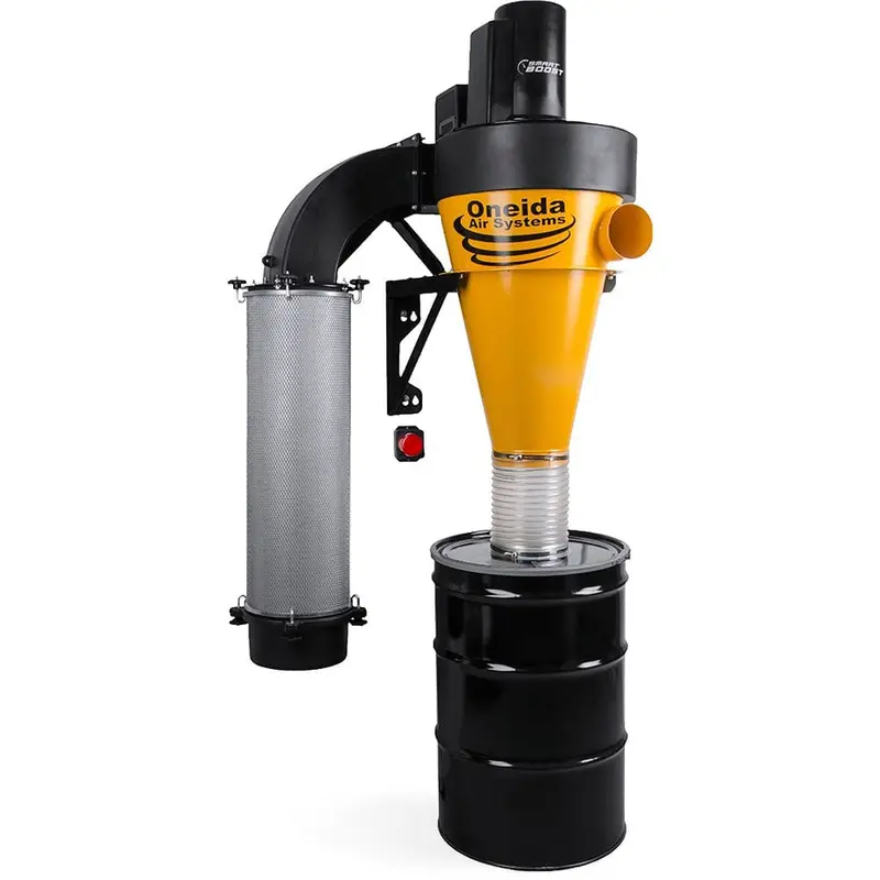 V-System 3000 Smart Boost 55-Gal Cyclone Dust Collector – Wall-Mounted, HEPA Filter, 3 HP, 230V