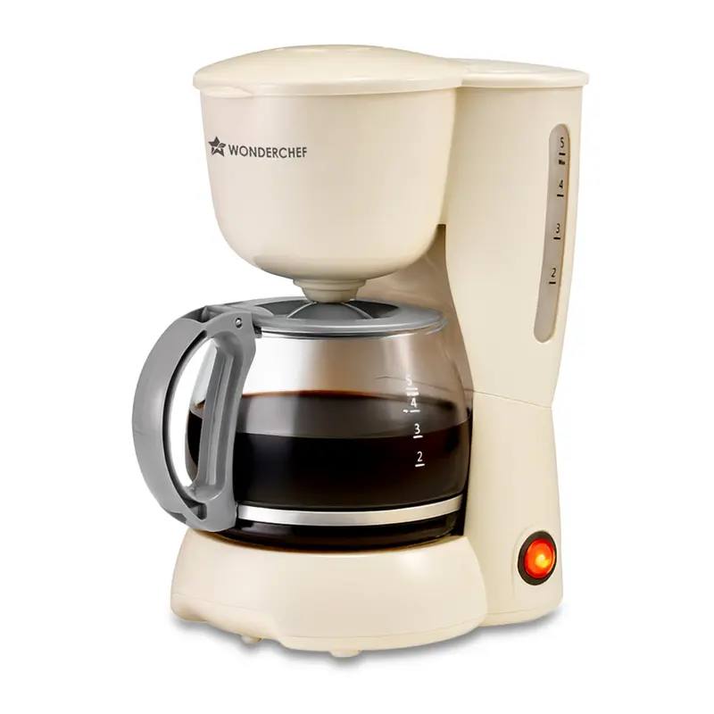 Veneto Brew Drip Coffee Maker – 6-Cup Borosilicate Carafe, Thermal Hold, Leak-Proof Spout, 2-Year Warranty (Ivory)