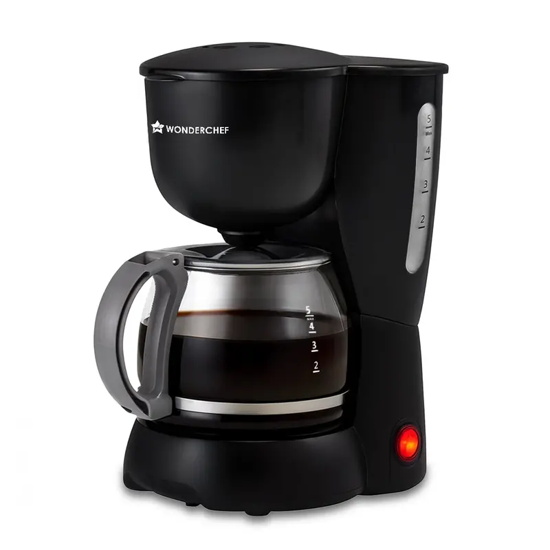 Veneto Brew Drip Coffee Maker – 6-Cup Glass Carafe, Keep-Warm Function, Anti-Drip Design, 2-Year Warranty (Black)