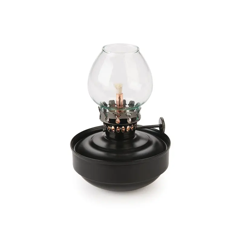 Vintage-Inspired Black Nautical Oil Lamp Kit with Chrome Accents