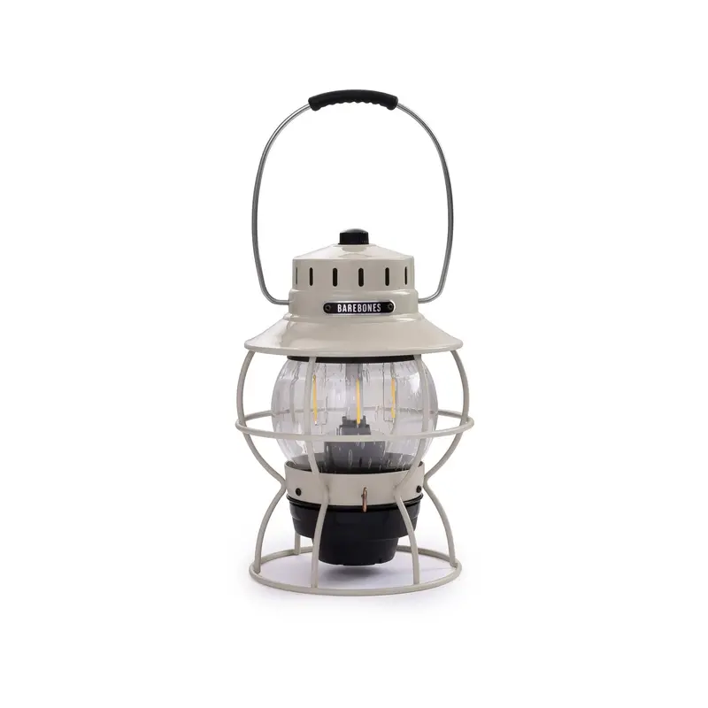 Vintage White Railroad Lantern – Decorative Indoor/Outdoor Light