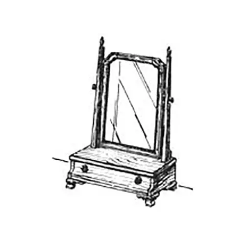 Wall-Mounted Shaving Mirror – Vintage Bathroom Vanity Plan
