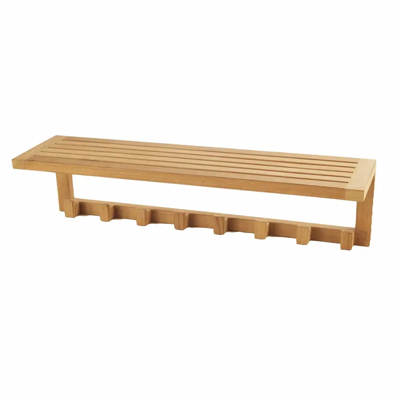 Wall-Mounted Shelf with Eight Integrated Hooks