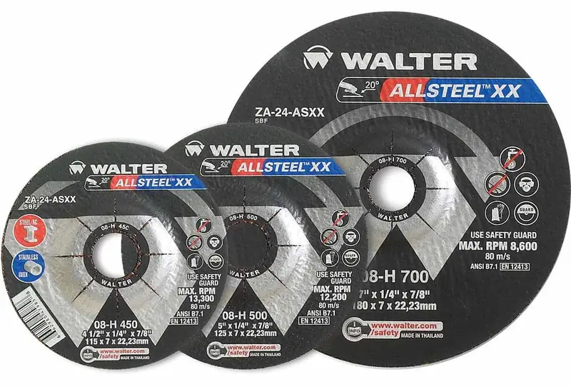 Walter 5″ Allsteel XX Heavy-Duty Grinding Wheel (25-Pack)