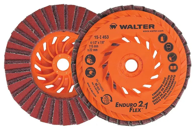 Walter Enduro-Flex 5″ 2-in-1 Flap Disc – Dual-Action Grinding and Blending
