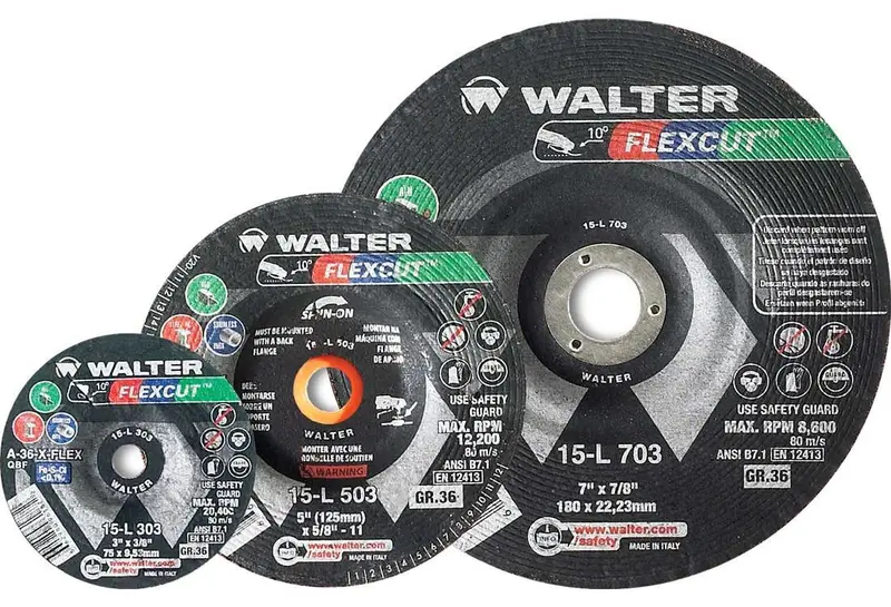Walter Flexcut Wheel – 7″ x 7/8″, 60 Grit, Flexible Abrasive