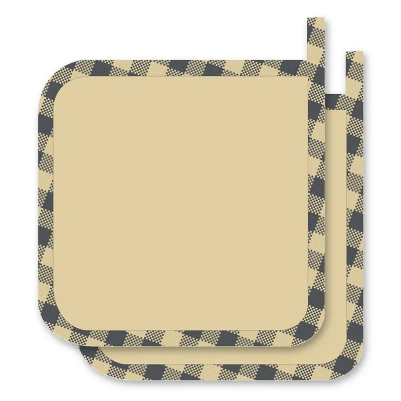 Waterstone Pot Holder Set – Beige, Dual-Layer Fabric for Enhanced Grip & Protection (2-Piece)