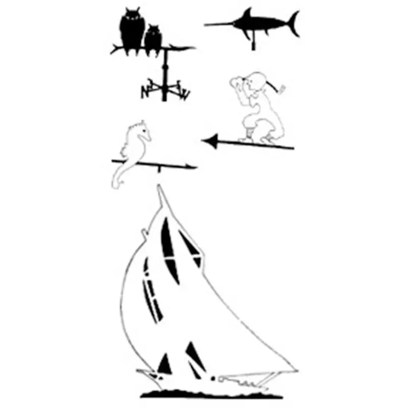 Weathervane Construction Plan – Traditional Outdoor Weather Indicator Blueprint