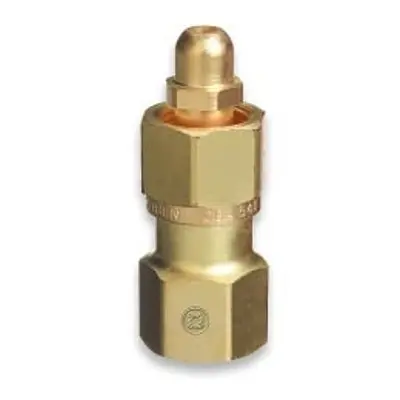 Western Enterprises CGA-540 to CGA-580 Gas Adapter – Brass Oxygen-to-Nitrogen Cylinder Converter