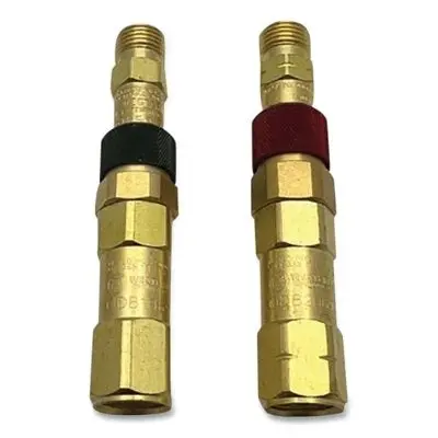 Western Enterprises QDB30 Regulator-to-Hose Quick Connect Kit – Brass, 9/16″-18, Oxygen & Fuel Gas Rated