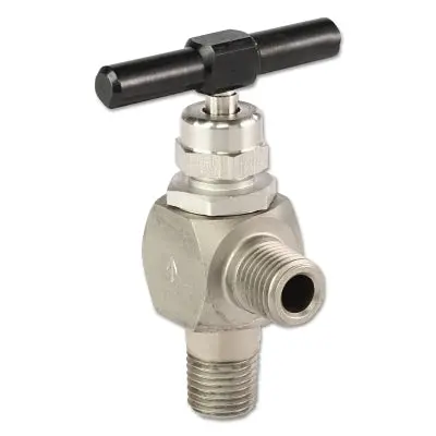 Western Enterprises Stainless Steel 90° Cartridge Valve – 1/4″ NPT Male, 6000 PSIG Rating