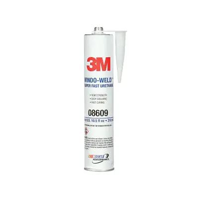Windo-Weld Super-Fast Urethane Windshield Adhesive – 10.5 fl oz Cartridge, Black