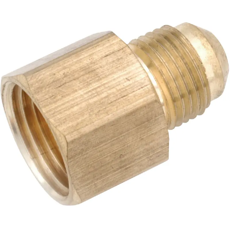 Anderson Metals Low-Lead Brass Flare Connector – 3/8" × 3/8" Female Fitting 1
