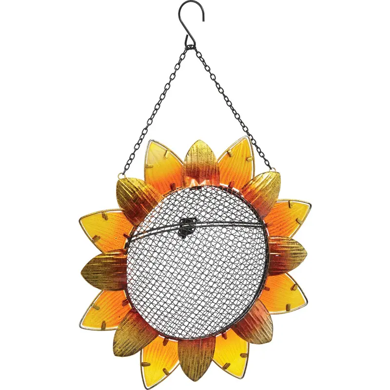 Best Garden Sunflower-Themed Bird Feeder – Powder-Coated Metal Construction 1