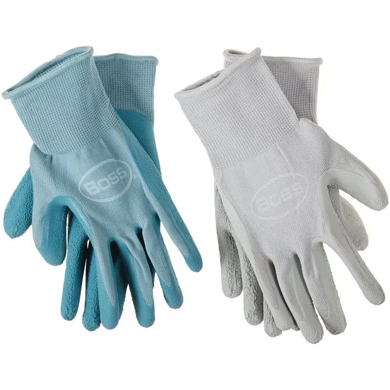 Boss Tactile Grip Men'S Large Latex-Coated Work Gloves (2-Pack) 1
