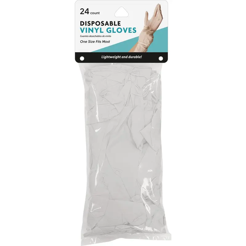 Brite Concepts Vinyl Smoke Disposable Gloves – One Size Fits Most, 24-Pack 1