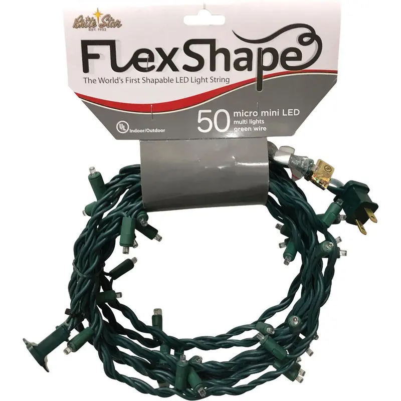 Brite Star Flexshape 50-Bulb Multicolor Micro Led String Lights 1