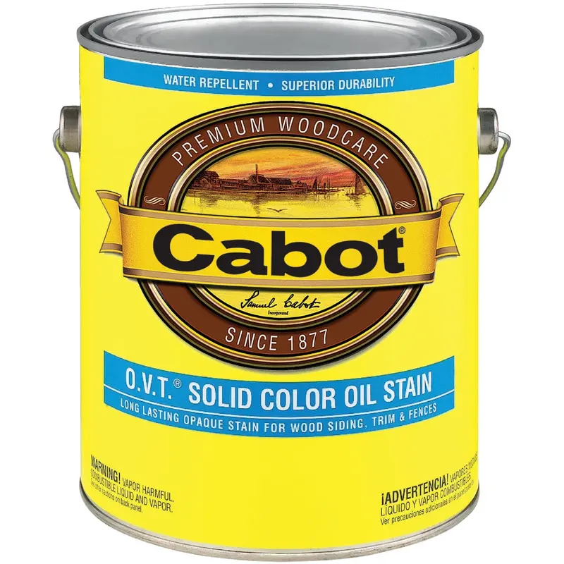 Cabot O.V.T. Solid Color Exterior Stain – Oil-Based, Deep Base Tone, 1 Gallon 1