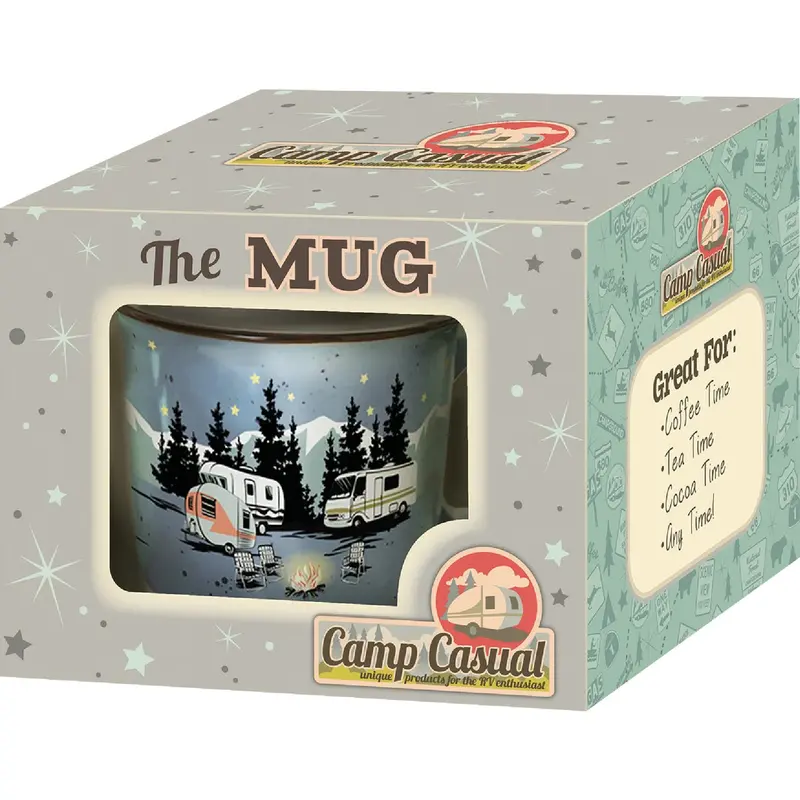 Camp Casual Starry Night Ceramic Coffee Mug – 15 Oz Artisan Stoneware 1