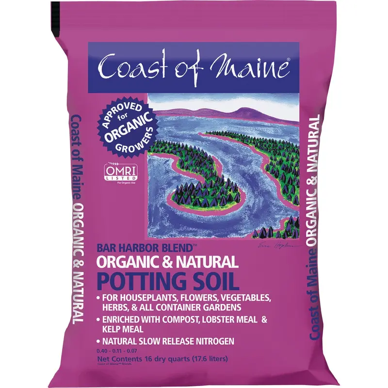 Coast Of Maine Bar Harbor Organic Potting Soil – 16 Qt Blend For Containers & Beds 1