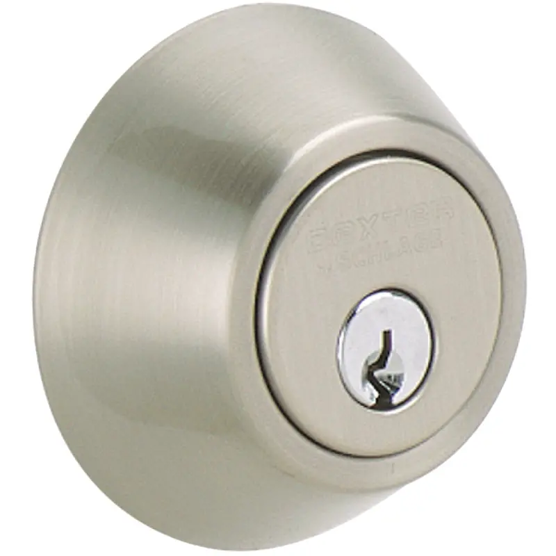 Dexter Satin Nickel Deadbolt Lock – Single-Cylinder Security Hardware 1