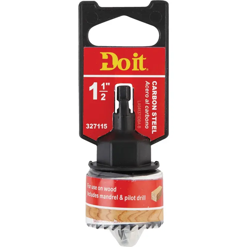 Do It 1-1/2" Carbon Steel Hole Saw Kit With Mandrel 1