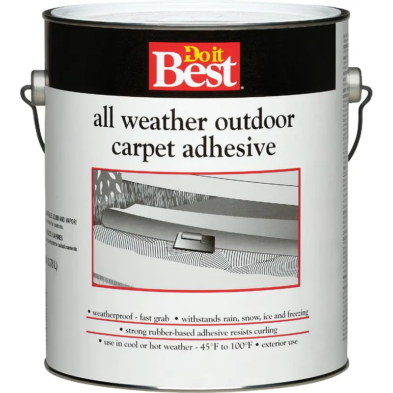 Do It Best All-Weather Outdoor Carpet Adhesive – Gallon Container For Permanent Bonding 1
