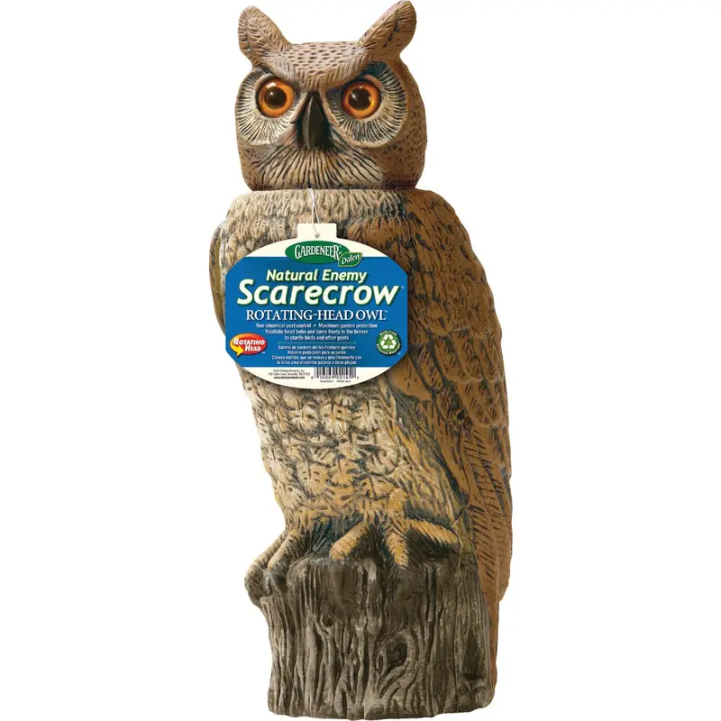 Gardeneer Rotating Owl Scarecrow – 18-Inch Natural Enemy Pest Deterrent Decoy 1