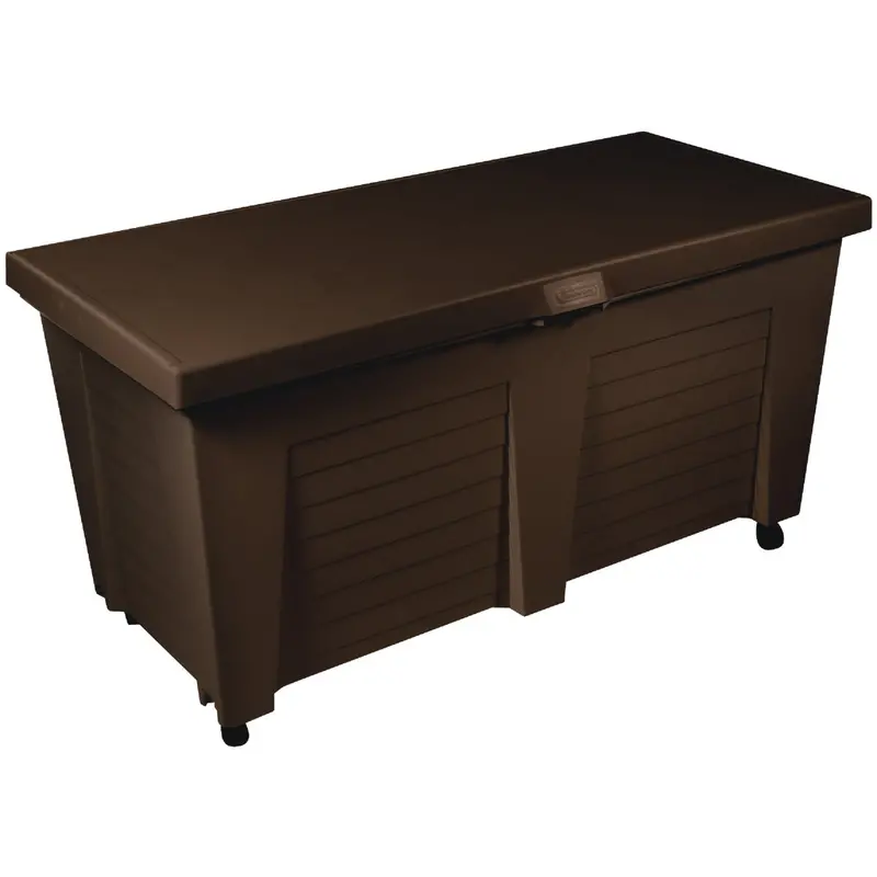 Gracious Living Resin Deck Box – 65.5-Gallon Earth-Tone Storage Chest 1