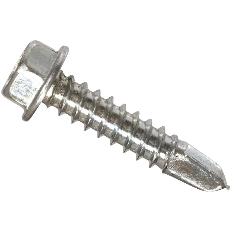 Hillman #10–16 X 1-Inch Hex Washer Head Self-Drilling Metal Screws – 100-Pack 1