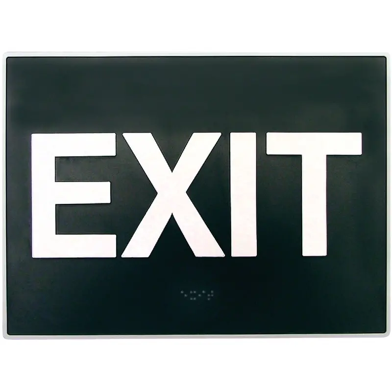 Hy-Ko Deco Series Braille Exit Sign – Ada-Compliant Plastic Wall Mount 1