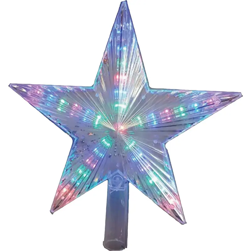 J Hofert Colorful Led Christmas Tree Topper – 9-Inch Festive Star Ornament 1