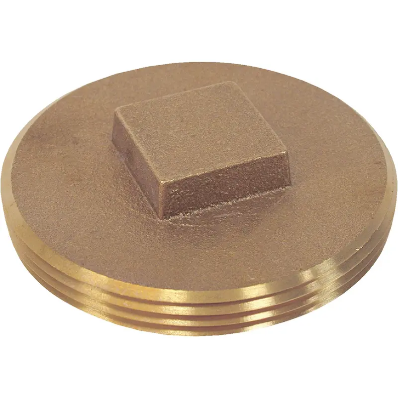 Jones Stephens 1-1/2-Inch Brass Cleanout Plug For Drain Systems 1