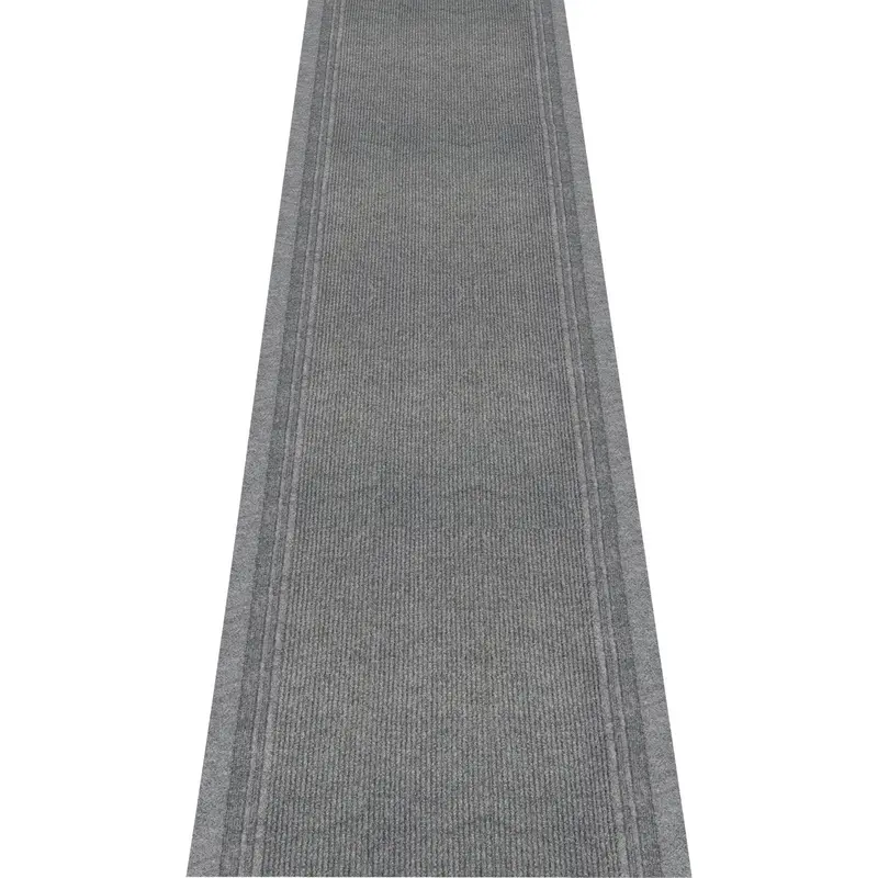 Multy Home Tracker Indoor/Outdoor Carpet Runner – 26" X 60 Ft., Gray Tone 1