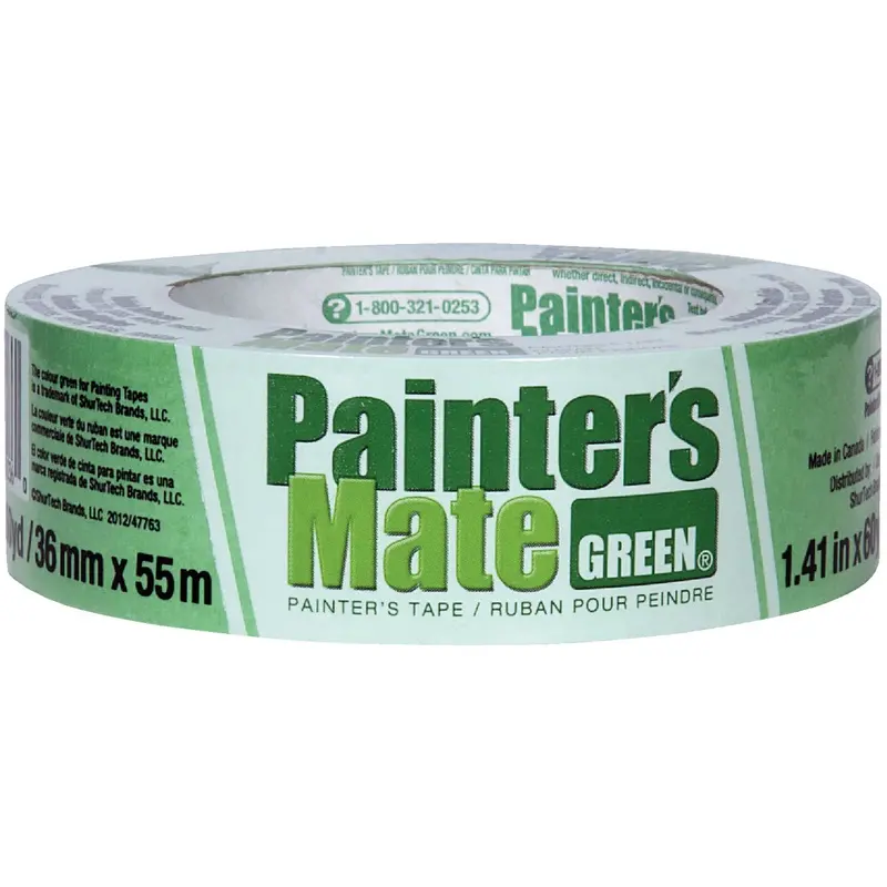 Painter’S Mate Green Masking Tape – 1.41" X 60 Yards, Low-Tack For Delicate Surfaces 1