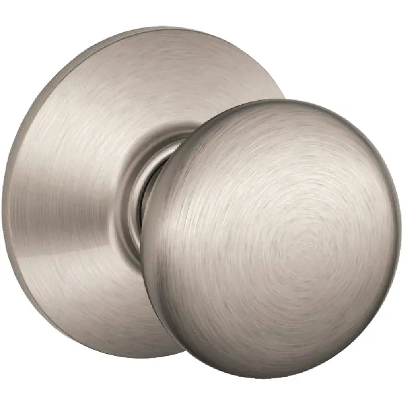 Schlage Plymouth Hall/Closet Knob – Satin Nickel Interior Lockset 1