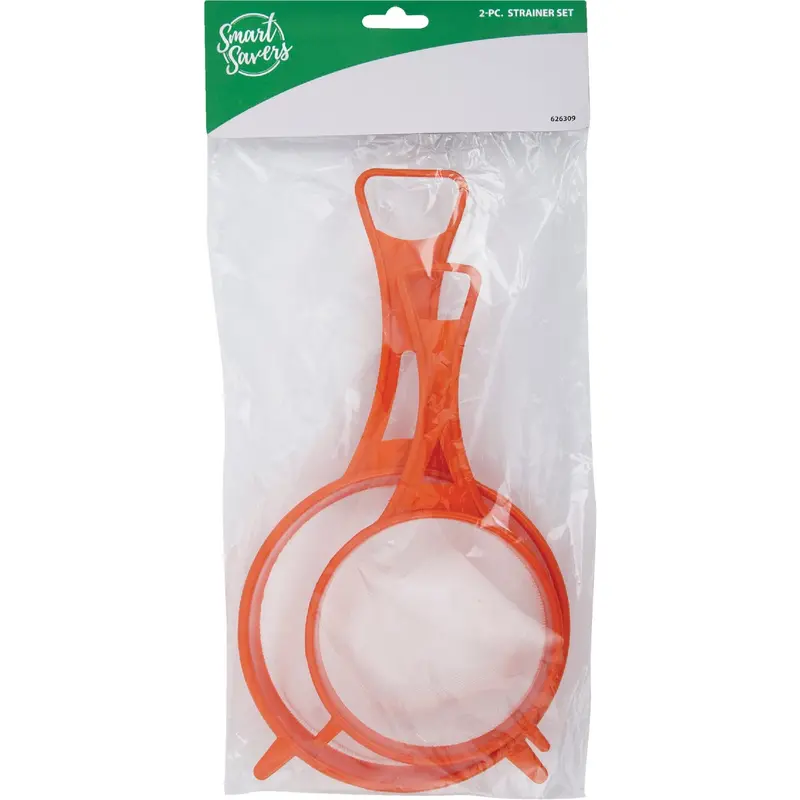 Smart Savers Two-Piece Plastic Strainer Set – Fine And Coarse Mesh 1
