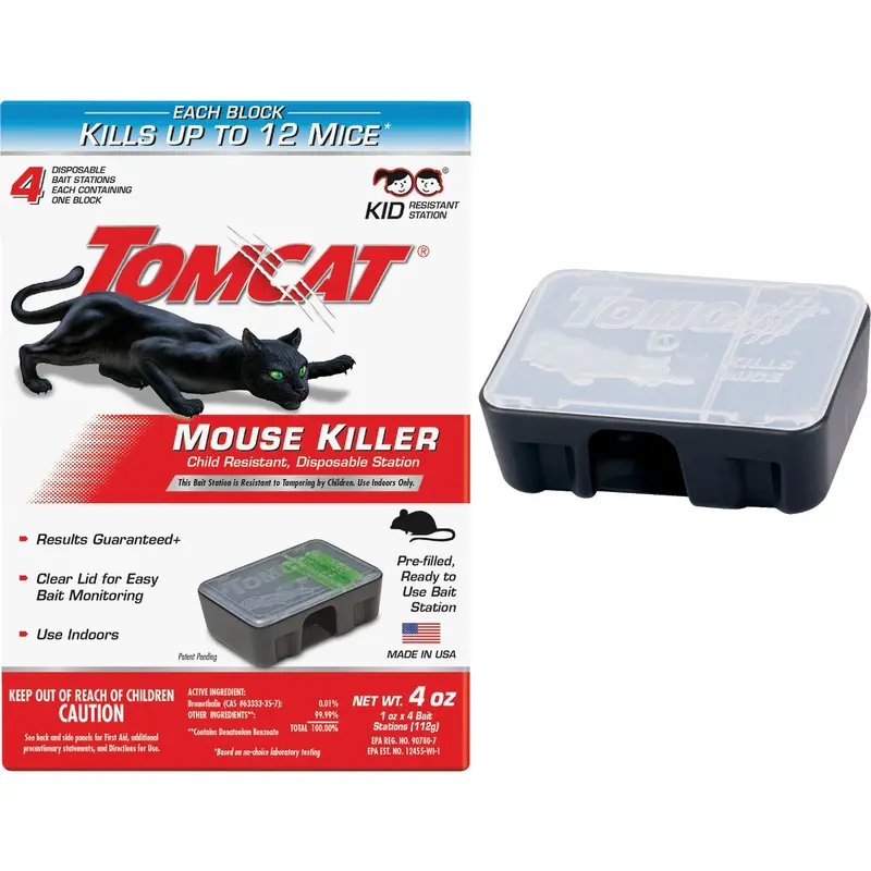 Tomcat Mouse Killer Ii – Disposable Bait Station (4-Pack) 1