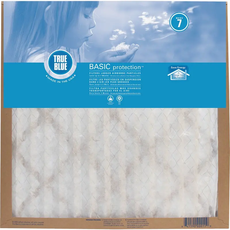 True Blue Merv 7 Furnace Filter – 18-Inch X 24-Inch X 1-Inch Basic Air Protection 1