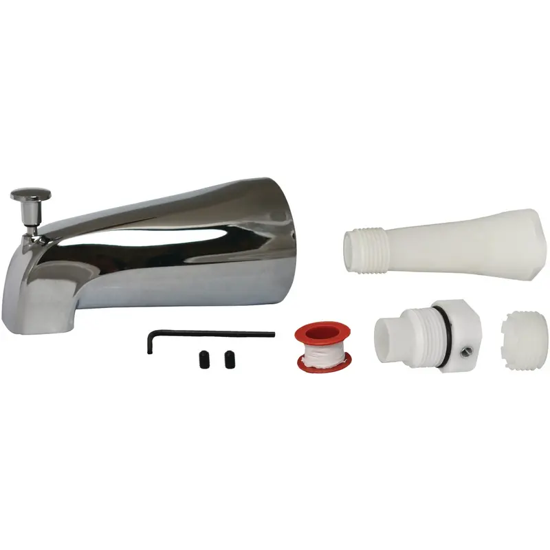 Universal Chrome Bathtub Spout With Built-In Diverter – Fits Most Standard Tubs 1